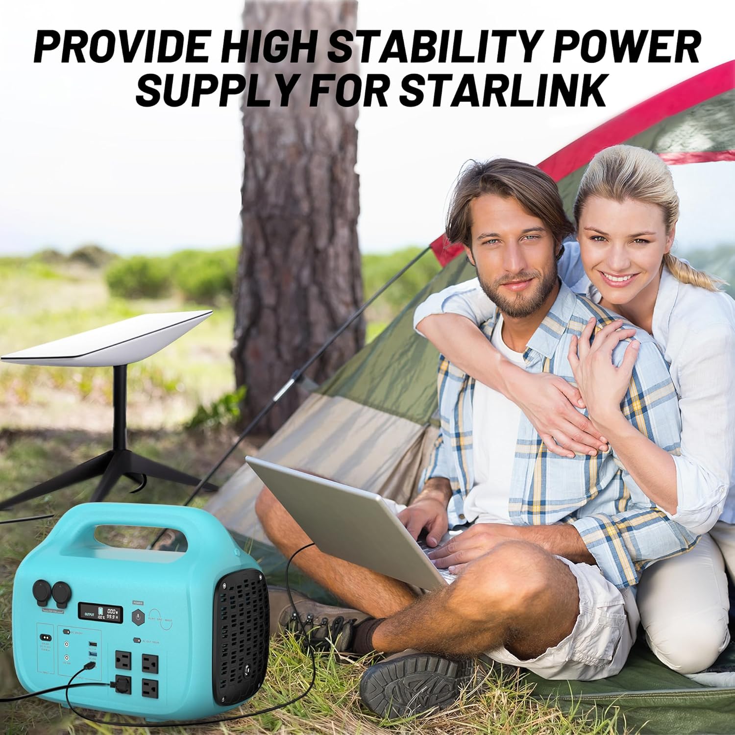 STARY LINE Phantom Series 1800W Portable Power Station (1024Wh) for Home Backup & Camping – Phantom Blue, ETL Listed
