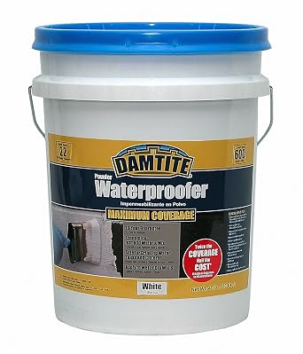 DAMTITE Waterproofing WHT MAX PWDR WTRPRF 45LB 01451 Maximum Coverage White Powder Waterproofer, 45-pounds, 45 lb