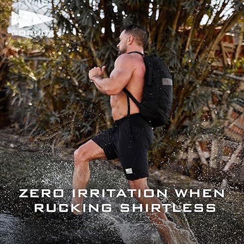 Miniatura 7 de GORUCK Rucker 4.0 25L Negro con bordado blanco  Mochila de entrenamiento de peso militar con bolsillo de placa de ruck y correas extra acolchadas