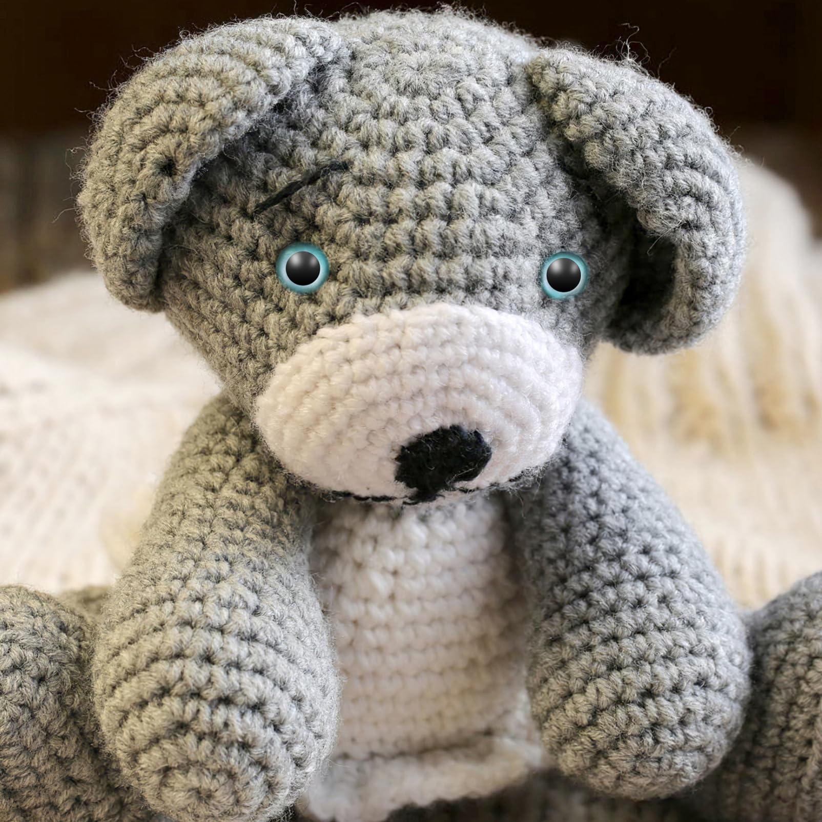Tofficu 160 Piezas De Ojos De Seguridad De Plástico con Purpurina Ojos De Animales De Peluche para Crochet Ojos De Seguridad Ojos De Animales De Peluche De Plástico Ojos De Ganchillo