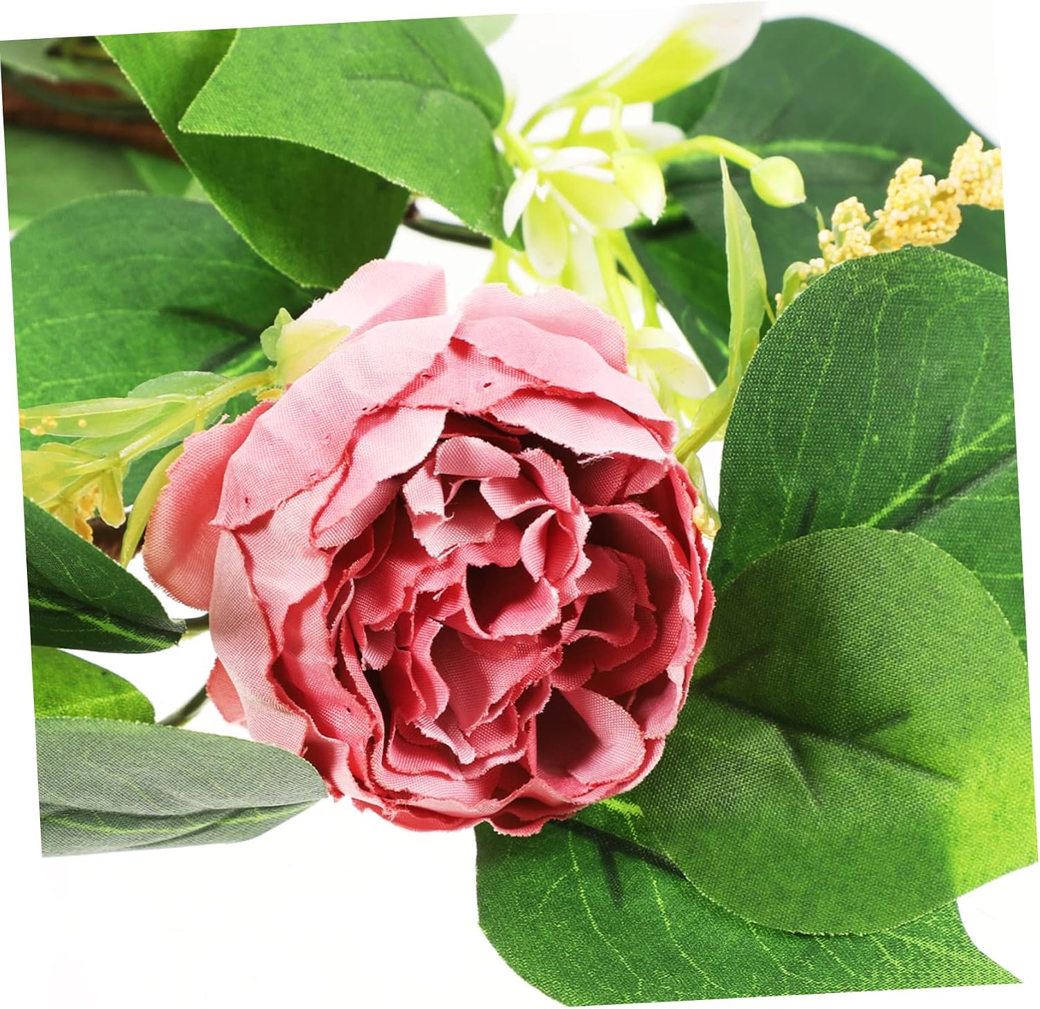 Garneck Artificial Flower Candle Ring Wreath for Wedding Table Decor Peony Floral Centerpiece for Valentine Day Thanksgiving Christmas and Party Decoration
