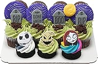 Vista 6 de DecoPac The Nightmare Before Christmas Rings, Cupcake Decorations Featuring Jack, Sally, And Oogie Boogy - 24 Pack