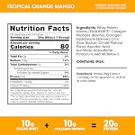 Optimum Nutrition Pro Éteignez la poudre de protéines isolantes de lactosérum 20g Protéines, lactosérums & Collagène - Sans sucre boisson de protéines claires & Formule d'hydratation des électrolytes 20 Services, 520g (Mango orange tropicale)