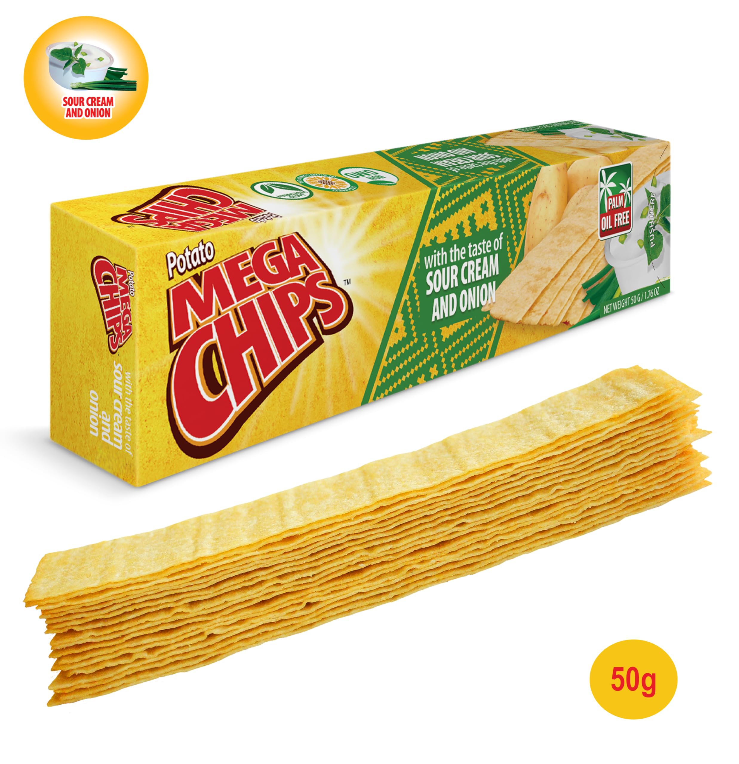 Mega Chips Thai Pepper & Sour Cream and Onion Flavour Combo