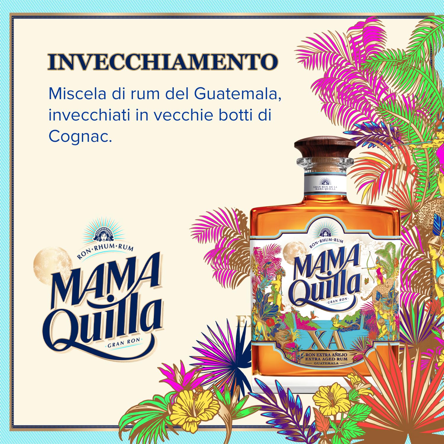 MAMA QUILLA - Rum XA - Rum invecchiato - Medaglia d'oro 2022 The Rum & Cachaça Masters - 40% di alcool - Origine: Guatemala - Bottiglia da 70 cl