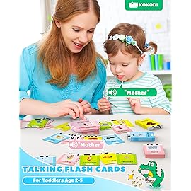 KOKODI Talking Flash Cards for Toddler Girls Toys Age 3+, Speech Therapy Toy 224 Sight Words Speech Therapy Toys Learning Alphabet Educational