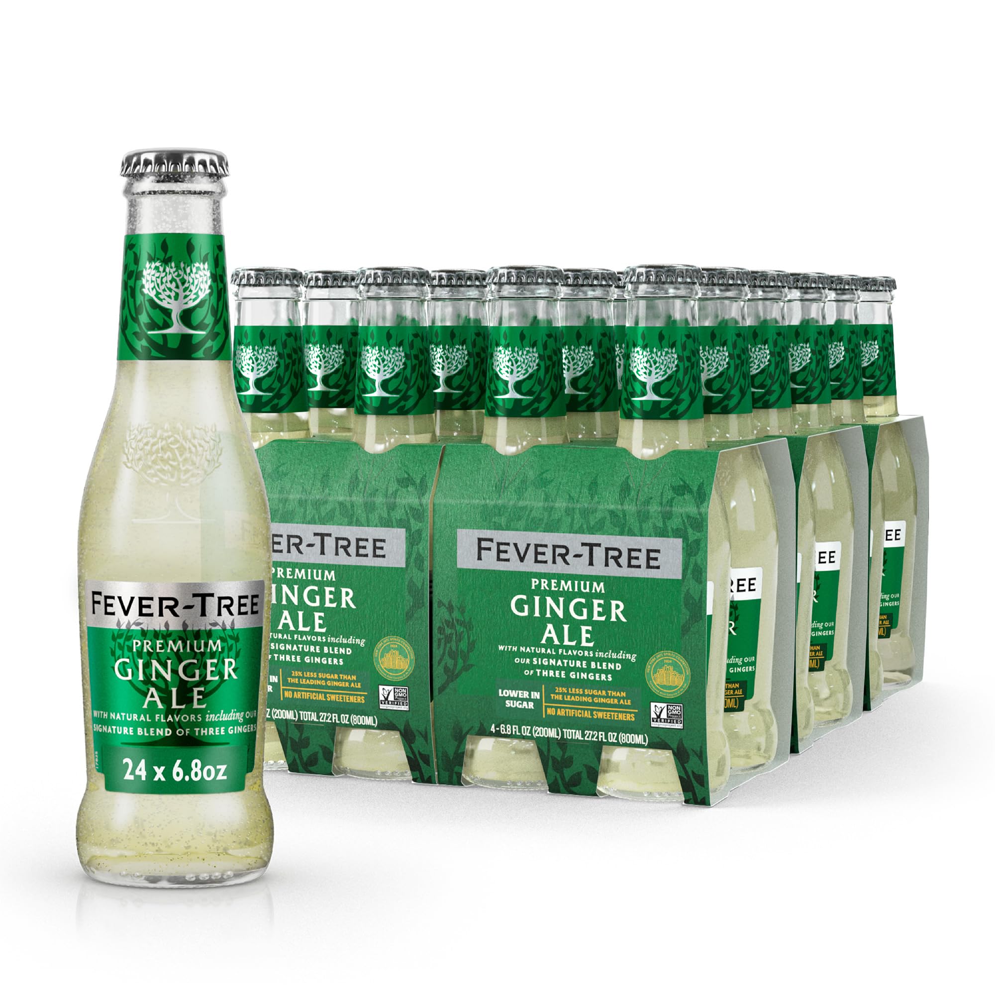 Fever-TreePremium Ginger Ale, No Artificial Sweeteners, Flavourings or Preservatives, 6.8 Fl Oz (Pack of 24),A500111