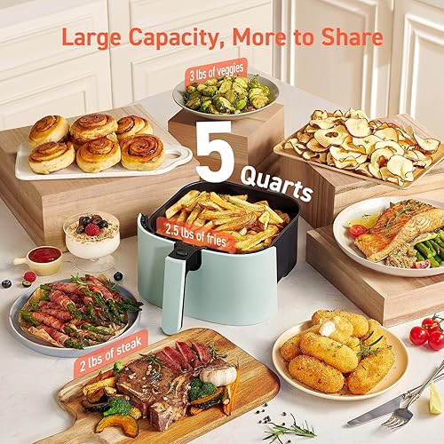 Miniatura 2 de COSORI Pro LE Freidora de aire 5 qt, 20 piezas de papel, 10 funciones seca, hornea, asa, precalienta o aviso de agitar, máx. 450 F, 85 % menos