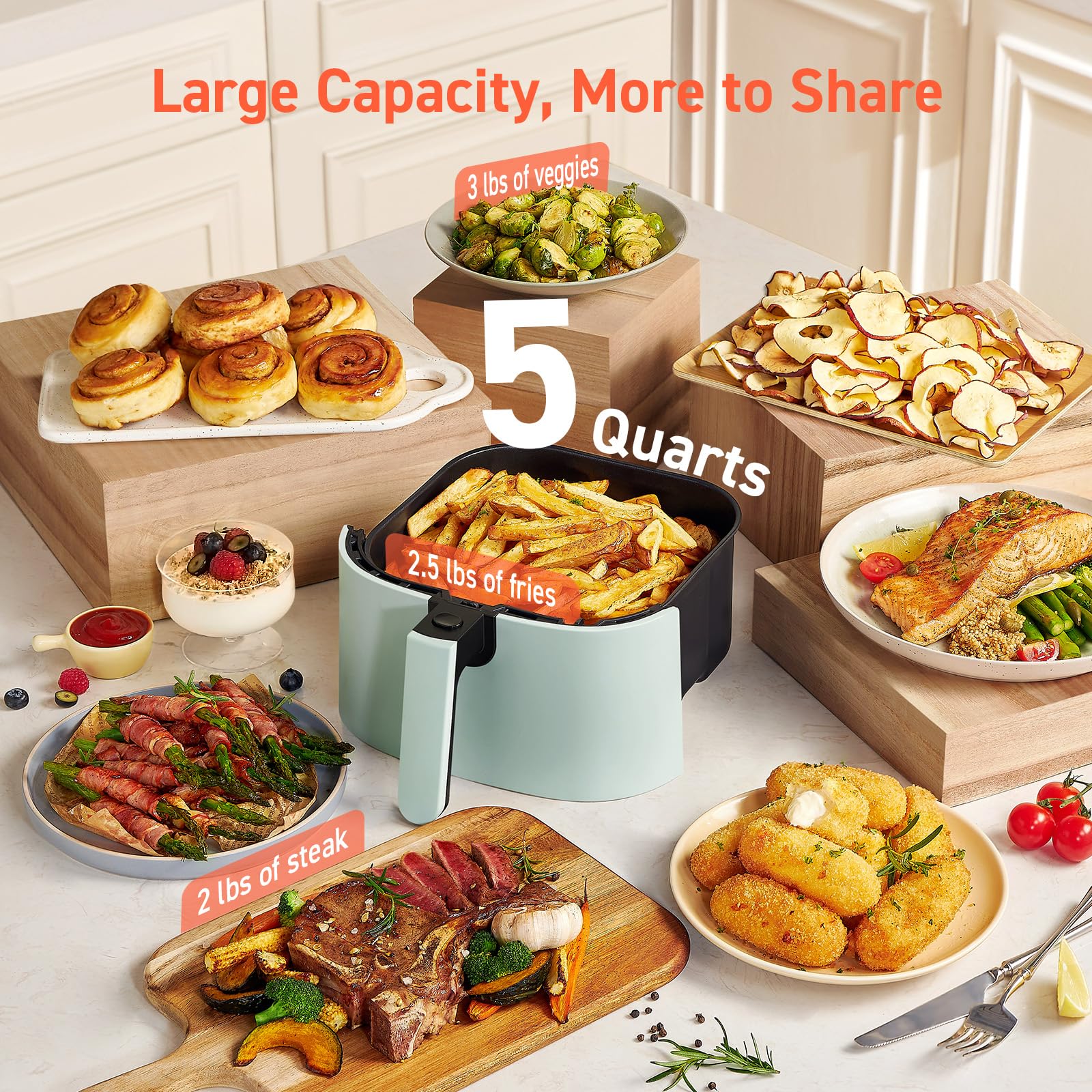 Amazon.co.jp: COSORI Air Fryer Pro LE 5-Qt Airfryer, With 20PCS