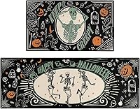 Vista 9 de Juego de 2 alfombras y tapetes de cocina de Feliz Navidad, zorro de los pinos, bosque nevado, ciervos, copos de nieve, vacaciones de invierno