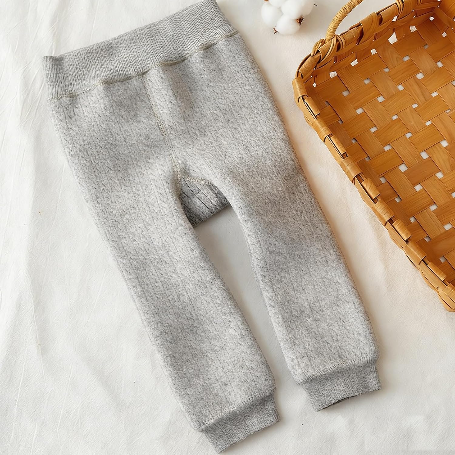 Toddler Baby Girls Winter Fleece Lined Leggings Knit Thick Warm Full Length Tights Basic Velvet Pants - Image 9