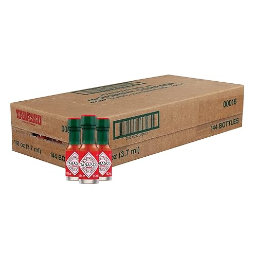 TABASCO Salsa de pimiento rojo original, salsa picante media, mini botellas de vidrio, sabor clásico, perfecta para viajes y regalos, ideal para