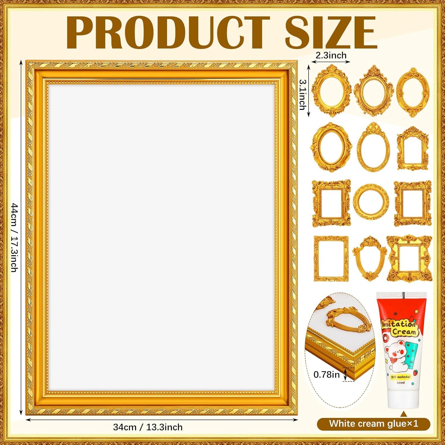 Large My First Year Picture Frame 17.3 x 13.3 Inch Gold Birthday Photo Board 12 Months Milestone Board Wood Vintage Frame 1st Birthday Decor for Baby Shower New Mom Gift Newborn Keepsake Wall