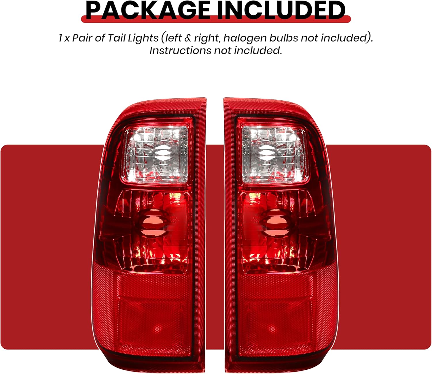 HECASA Tail Light Assembly Compatible with 2008-2016 Ford F250 F350 F450 F550 Super Duty Replacement for 7C3Z13405A 7C3Z13404A FO2800208 FO2801208 Rear Taillights Tail Lamp Driver & Passenger Side