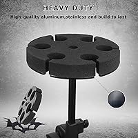 Vista 6 de Soporte para micrófonos múltiples, soporta hasta 6 micrófonos, soporte de micrófono con cable e inalámbrico para soporte, aluminio, negro