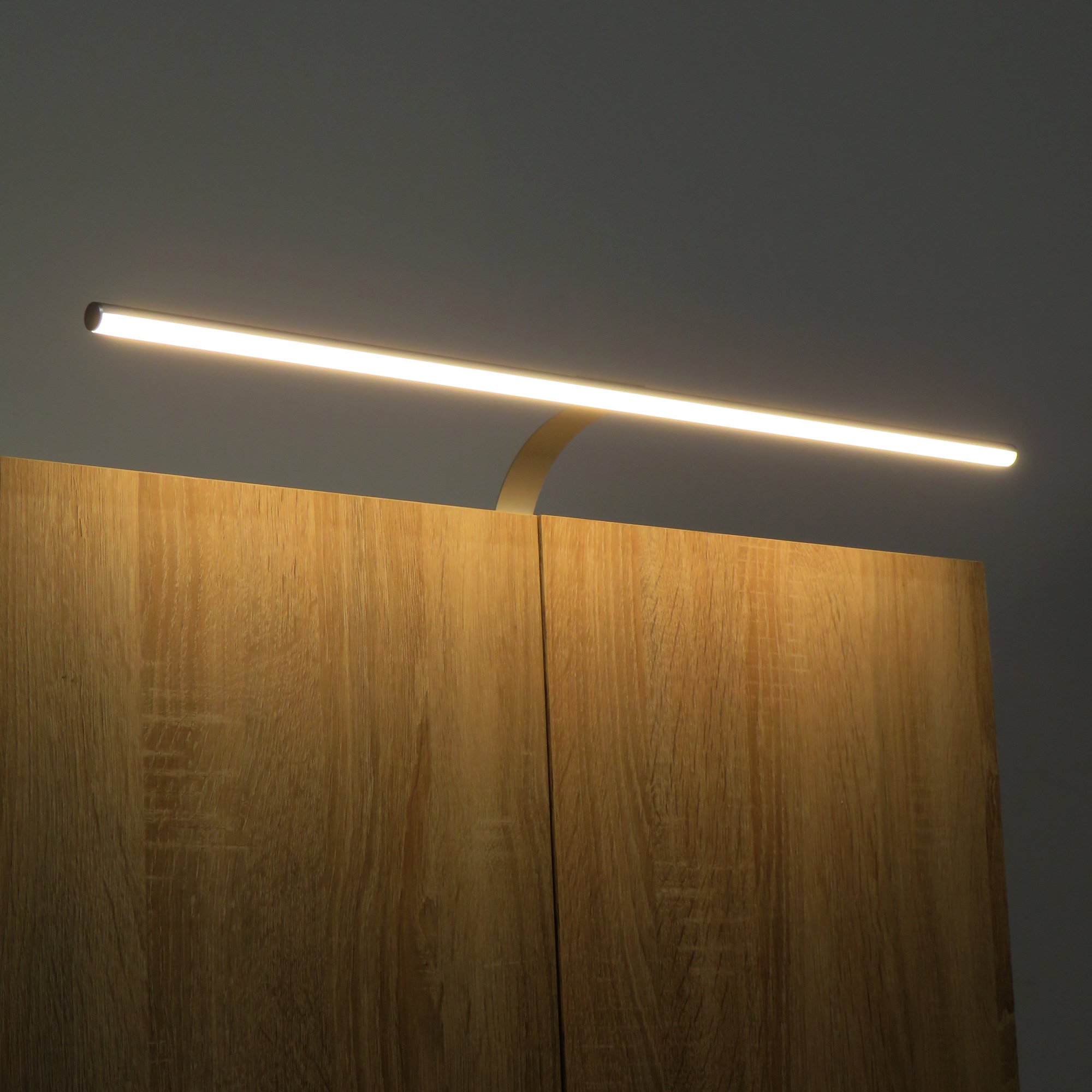 kalb Material für Möbel Lampa LED do szafy na ubrania, oświetlenie szafy, 600 mm, wybór: zestaw 2 szt. neutralna biel