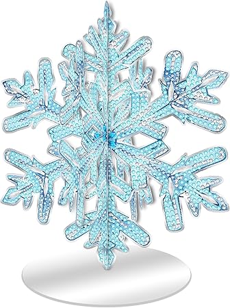 Amazon.com: LOMSIOY Tabletop Diamond Art Painting Kit, Snowflakes ...
