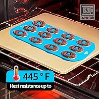 Vista 3 de Molde de silicona para donas de 12 agujeros, moldes de silicona tamaño bocado para hornear, mini molde de dona resistente al calor, mini molde