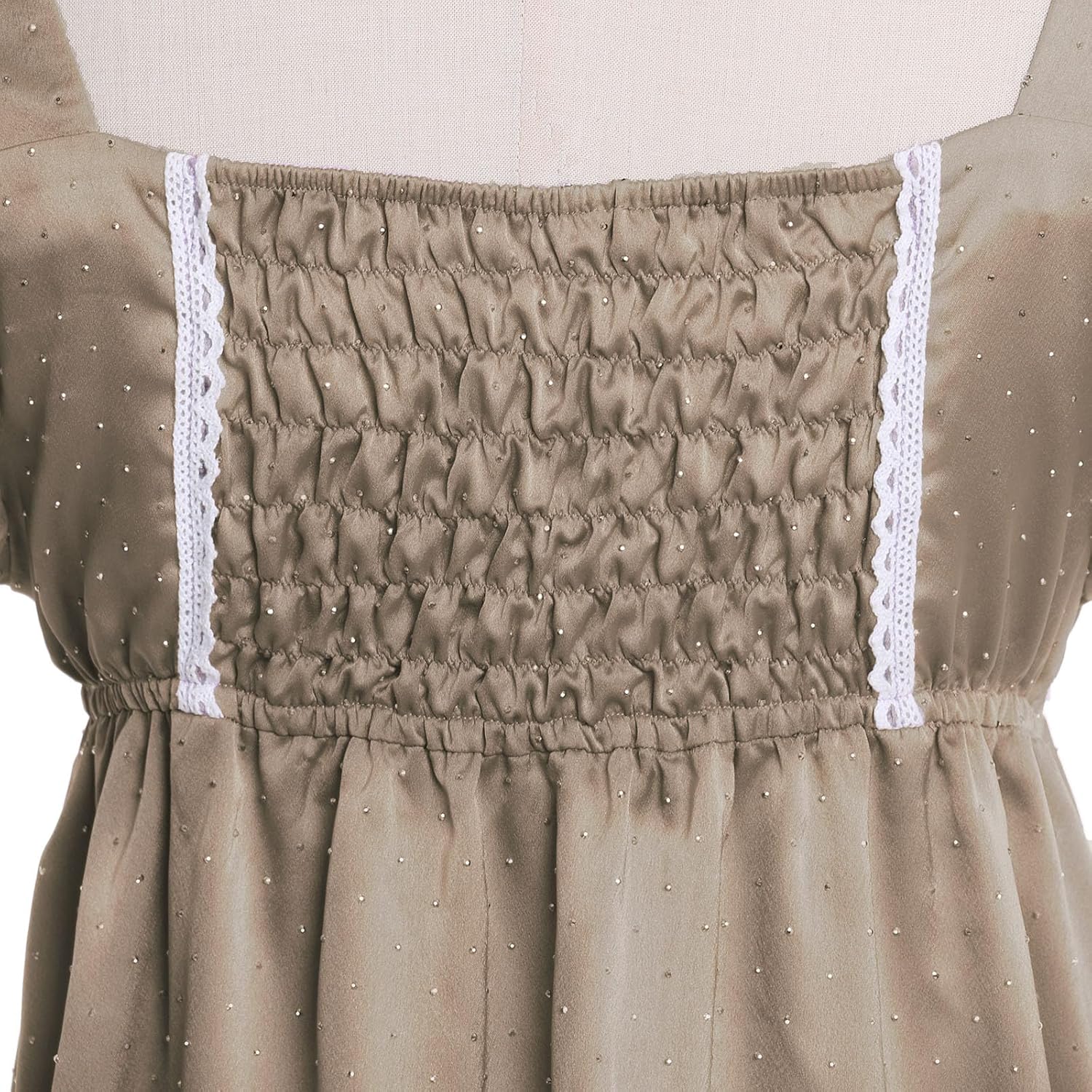 Regency Dresses for Women Luxurious Rhinestone Satin Victorian Party Gown - Image 6