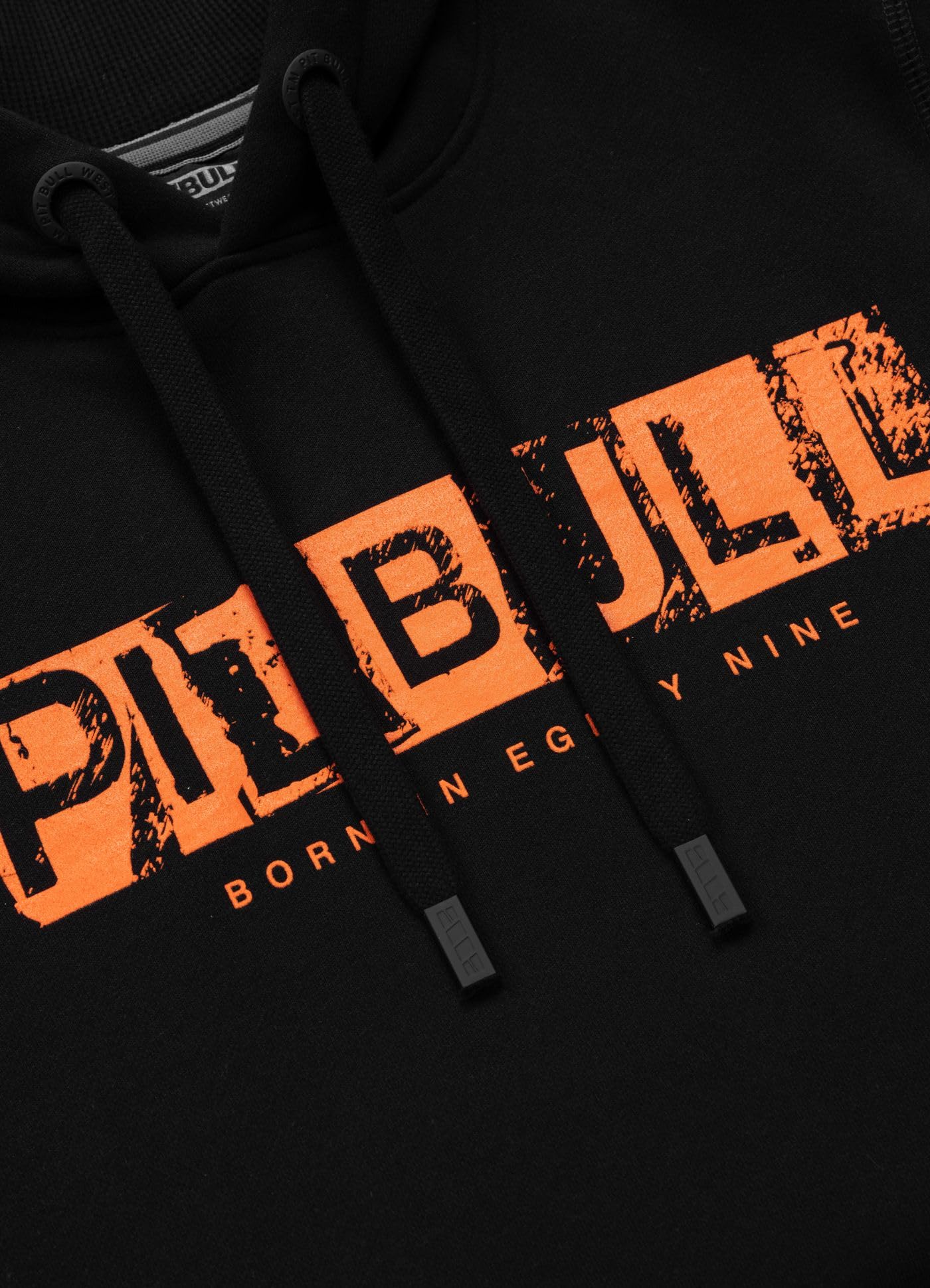 PITBULL Męska bluza z kapturem BLACKY męska bluza z kapturem, regularny krój, z dużym nadrukiem na plecach i logo San Diego, ciężki szczotkowany polar 400 GSM, streetwear bluza z kapturem, wygodna