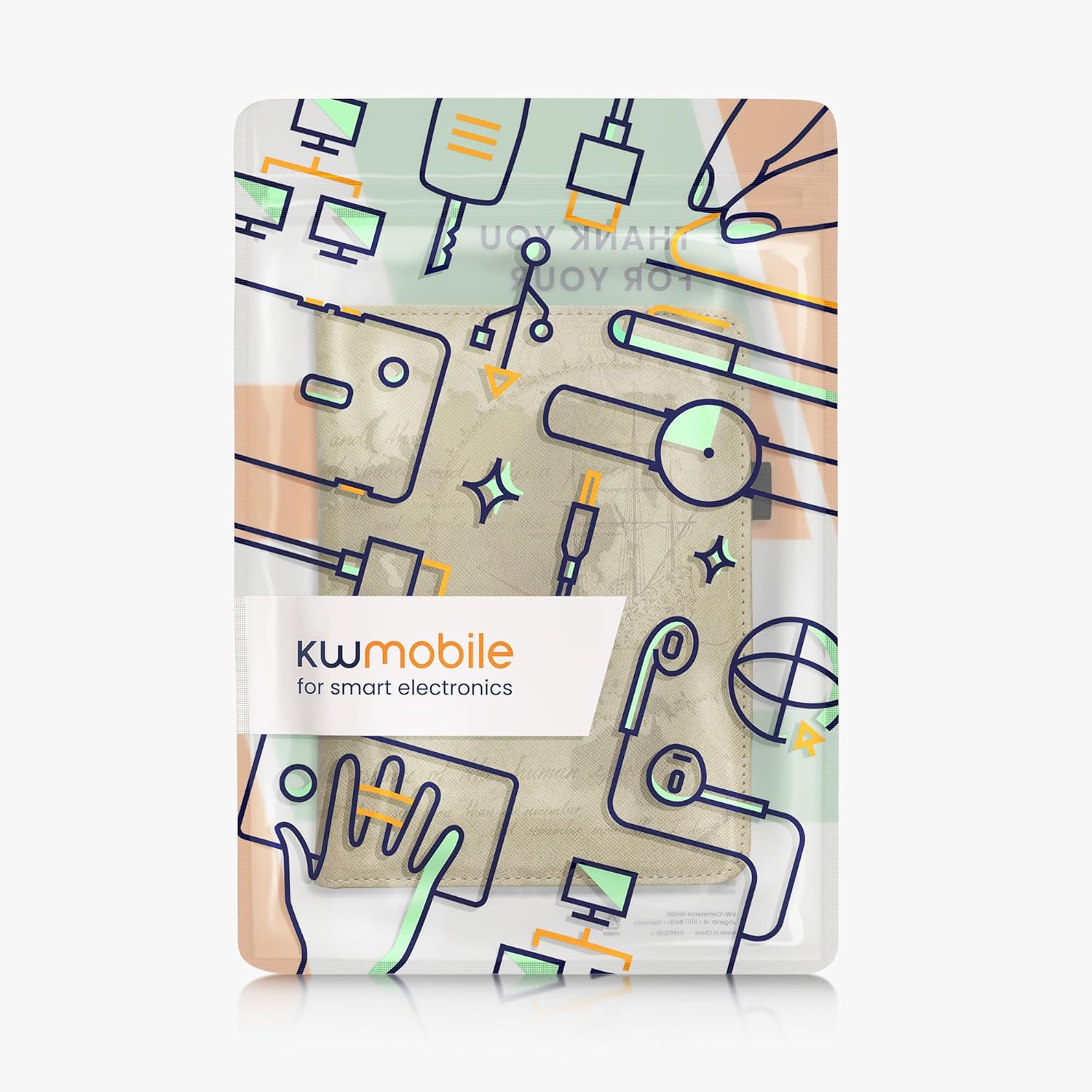 kwmobile Case Compatible with Amazon Kindle Paperwhite (2024)/Colorsoft - Case PU Leather Cover with Magnet Closure, Stand, Strap, Card Slot - Travel Vintage Brown/Light Brown