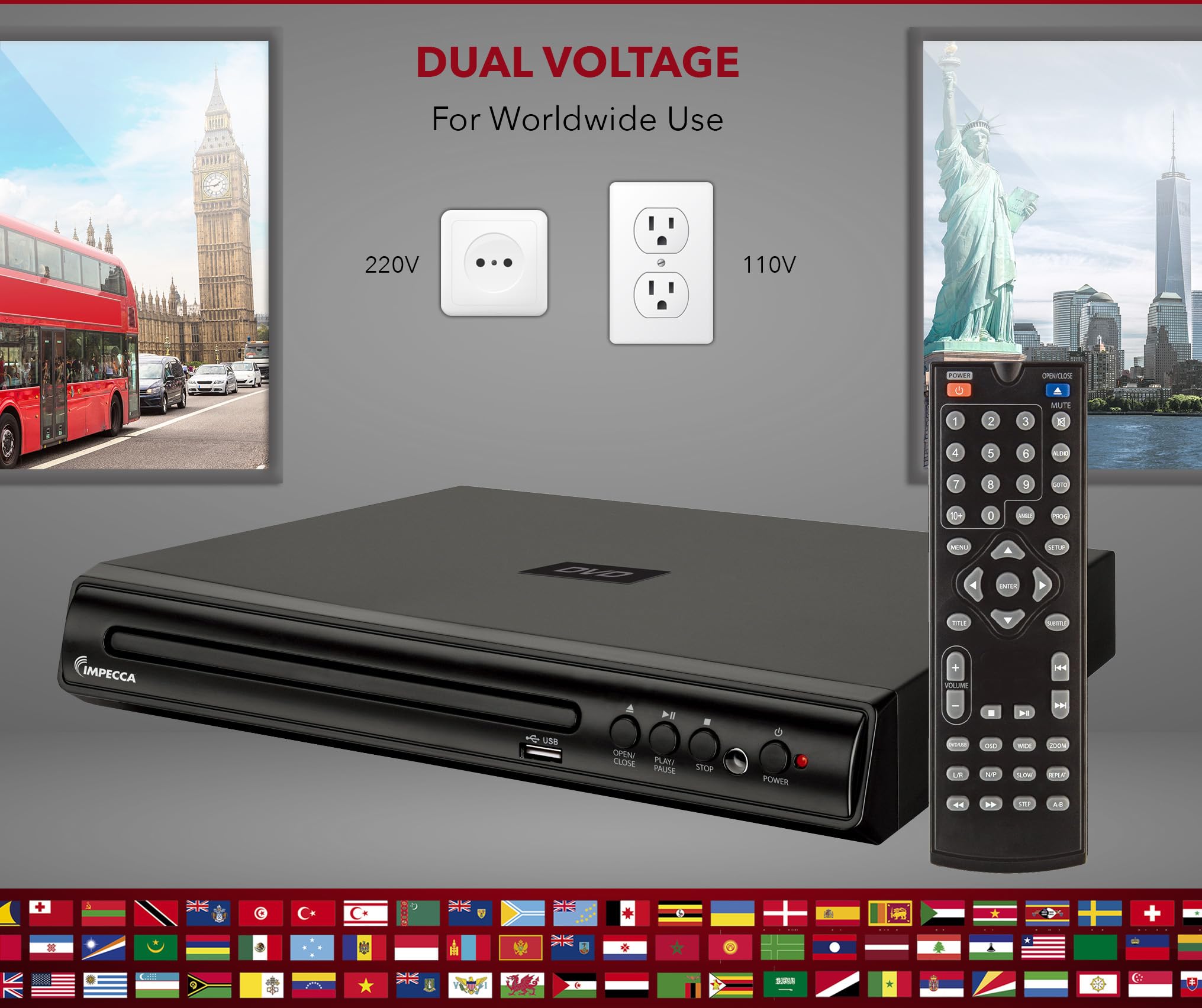 Amazon.com: Impecca DVHP9109 Compact DVD Player for TV w/USB Input