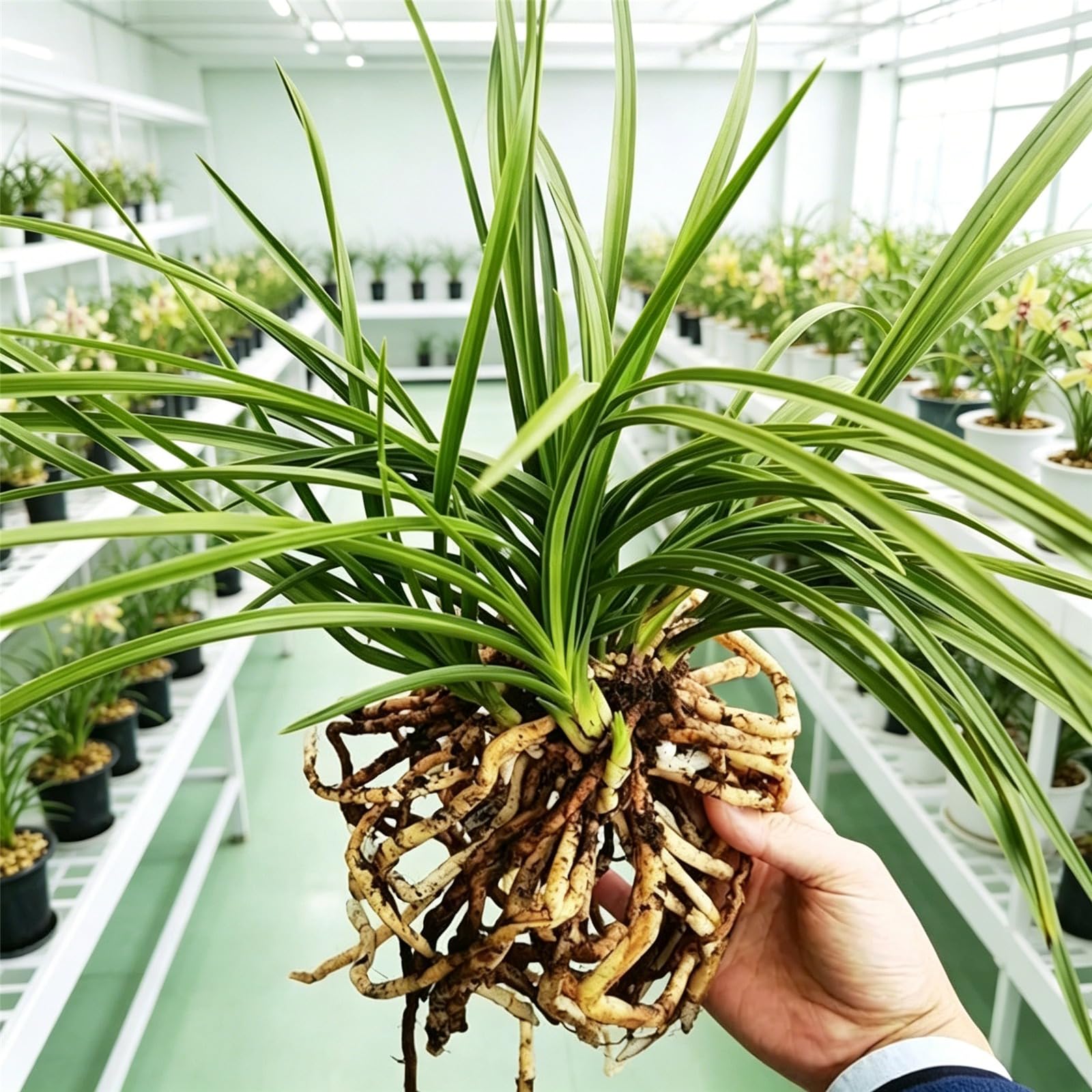 Cymbidium-Rizomi/Resistenti Perenne/Facile da curare/Adatta ai principianti/Ideale per l'arredo di balconi e giardini esterni-15Rizomi-C