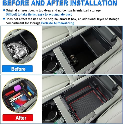 Miniatura 4 de SHAOHAO Bandeja organizadora para consola central Hyundai Palisade 2024 2025 para Hyundai Palisade 2023 2024 2025 Accesorios SE SEL XRT Limited