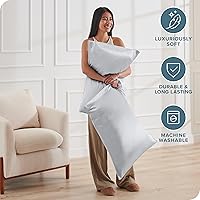 Vista 6 de Bare Home Fundas de almohada de satén para cabello y piel, paquete de 2 unidades estándar (20 x 26), fundas de almohada de lujo, cierre de sobre