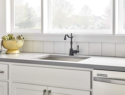 Miniatura 4 de Gerber Opulencia - Grifo de barra de estilo tradicional, grifo de fregadero de barra húmeda y preparación, mango único, boquilla giratoria,