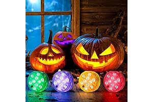 4pack LED Pumpkin Lights -Illuminate Your Halloween With A Sea of Vibrant Pumpkin Light