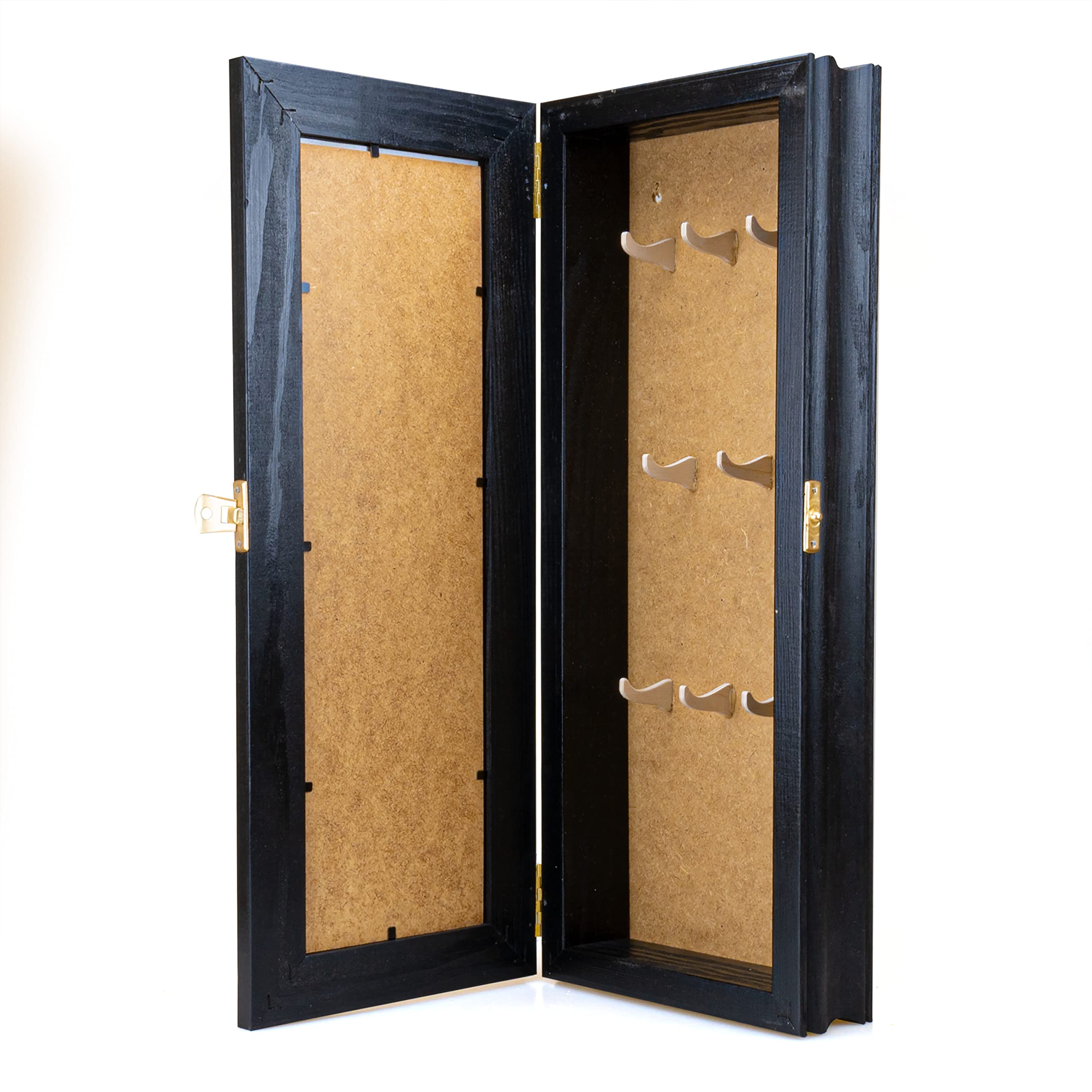 Armadietto Portachiavi Da Muro In Legno Cer-Plast – Vintage Con 7 Ganci E Cerniere Regolabili, Regalo Per Nuova Casa