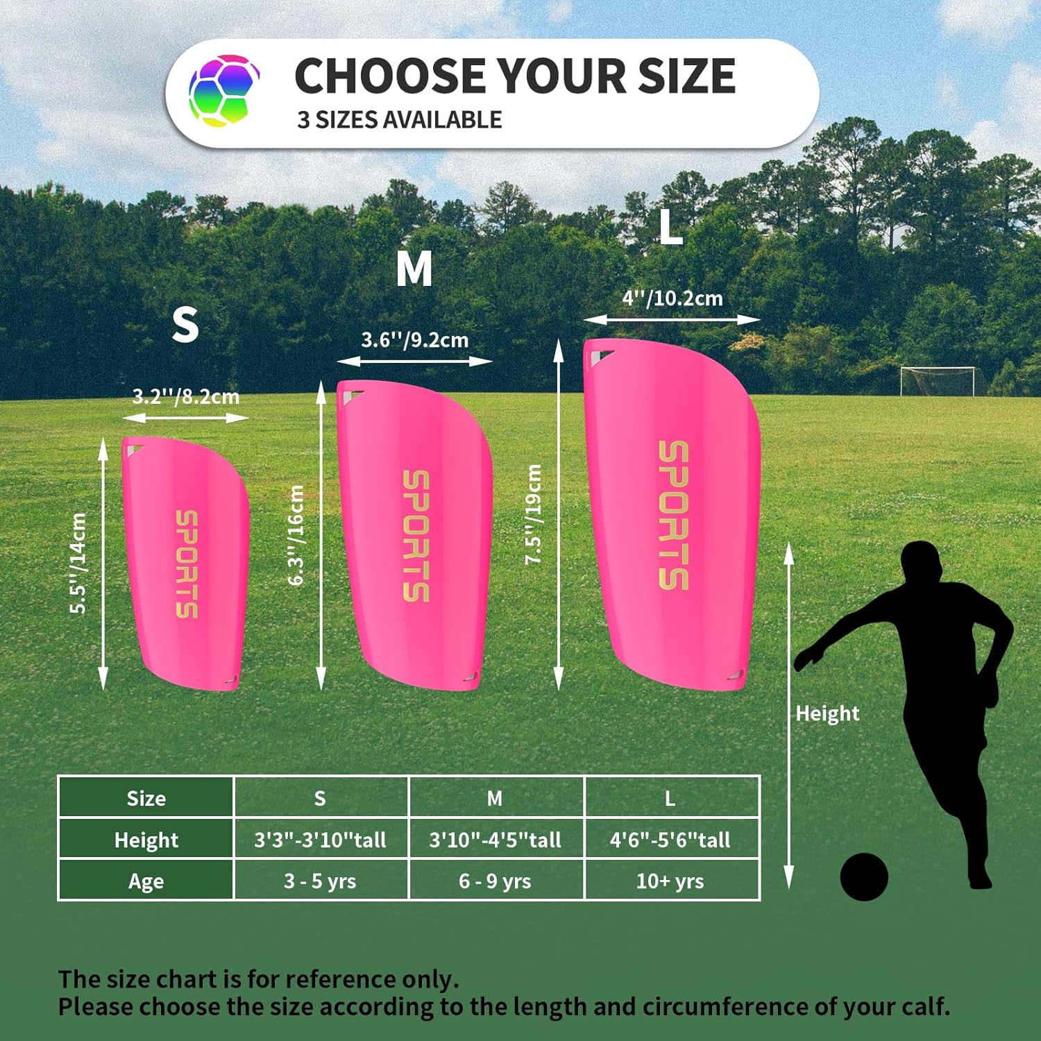 Kids Youth Soccer Shin Guards with Sleeves, Slip in Shinguards Soccer Shin Pads for 3-15 Years Old Boys Girls Child Teens - Image 6