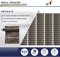 Vista 3 de Windscreen4less Persianas opacas enrollables para exteriores, pantalla de privacidad para pérgola, balcón, porche, cochera, terraza, 6 pies de ancho