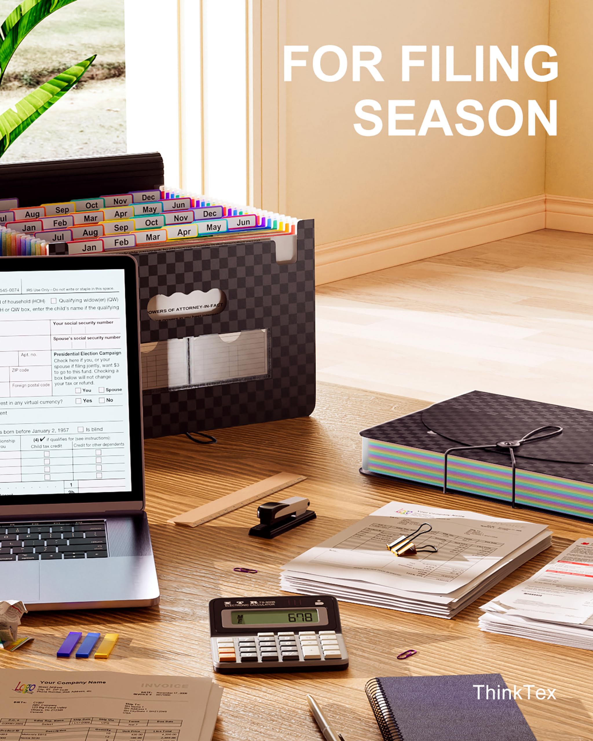 Accordian File Organizer, 26 Pockets Expanding File