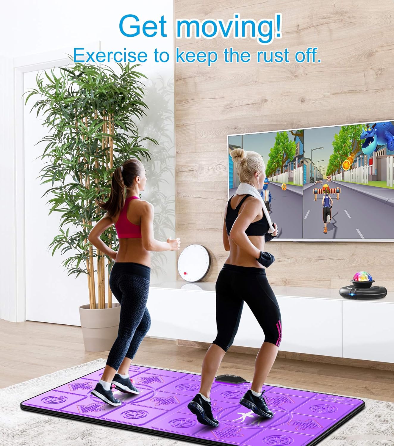 Dance mat for kids and adults, Dancing pad with multiple types of games and music, TV video games operated by wireless gamepads, Dance music toys that can be used to promote family relationships : Toys & Games