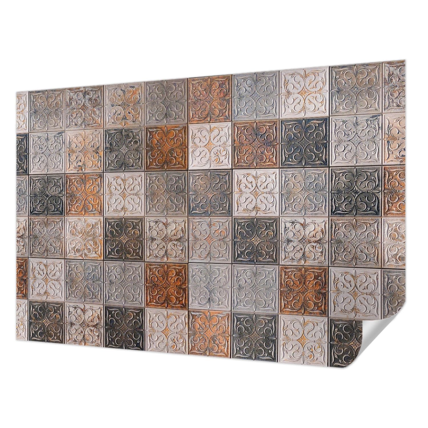 Papier peint de haute qualité à carreaux décoratifs Tulup 152x104 cm