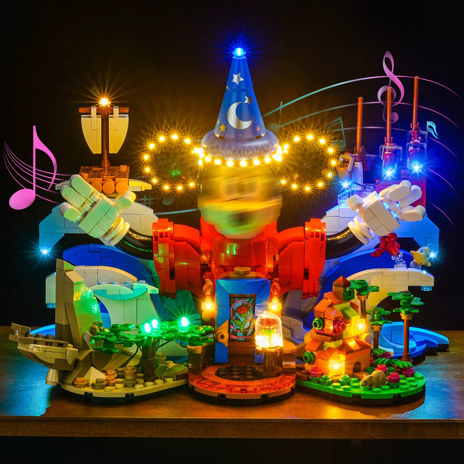 Remote Control Light Kit Compatible with Lego 21352 Magic of D'isney (No Model), Led Light Set for Magic of D'isney 21352 Creative Toys