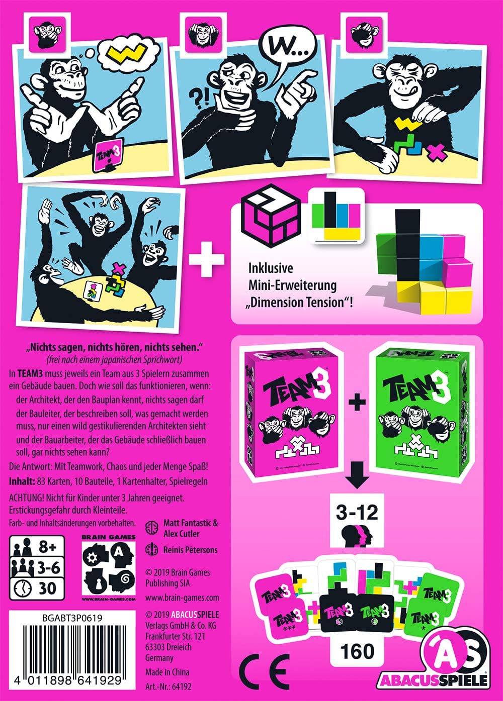 ABACUSSPIELE ABA64192 Team3-pink