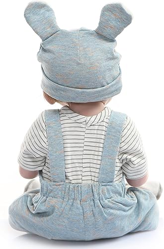 Miniatura 6 de Lindas muñecas de bebé recién nacido, ropa de 20 pulgadas, accesorios de traje de 3 piezas, conjuntos de 20-22 pulgadas para muñecas recién nacidas