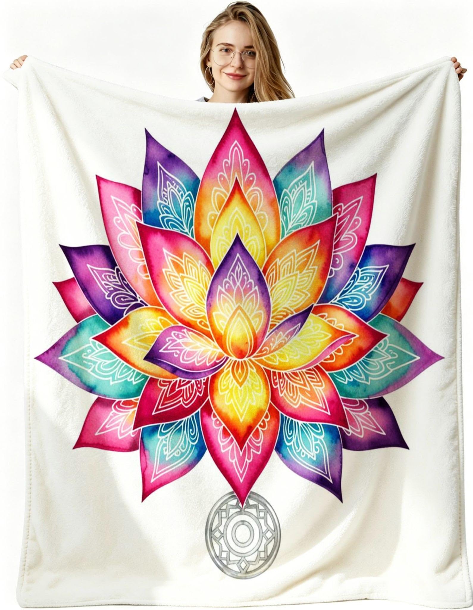 Manta Entretiempo Grande, Flores de Colores, 220x240 cm, AQ9035
