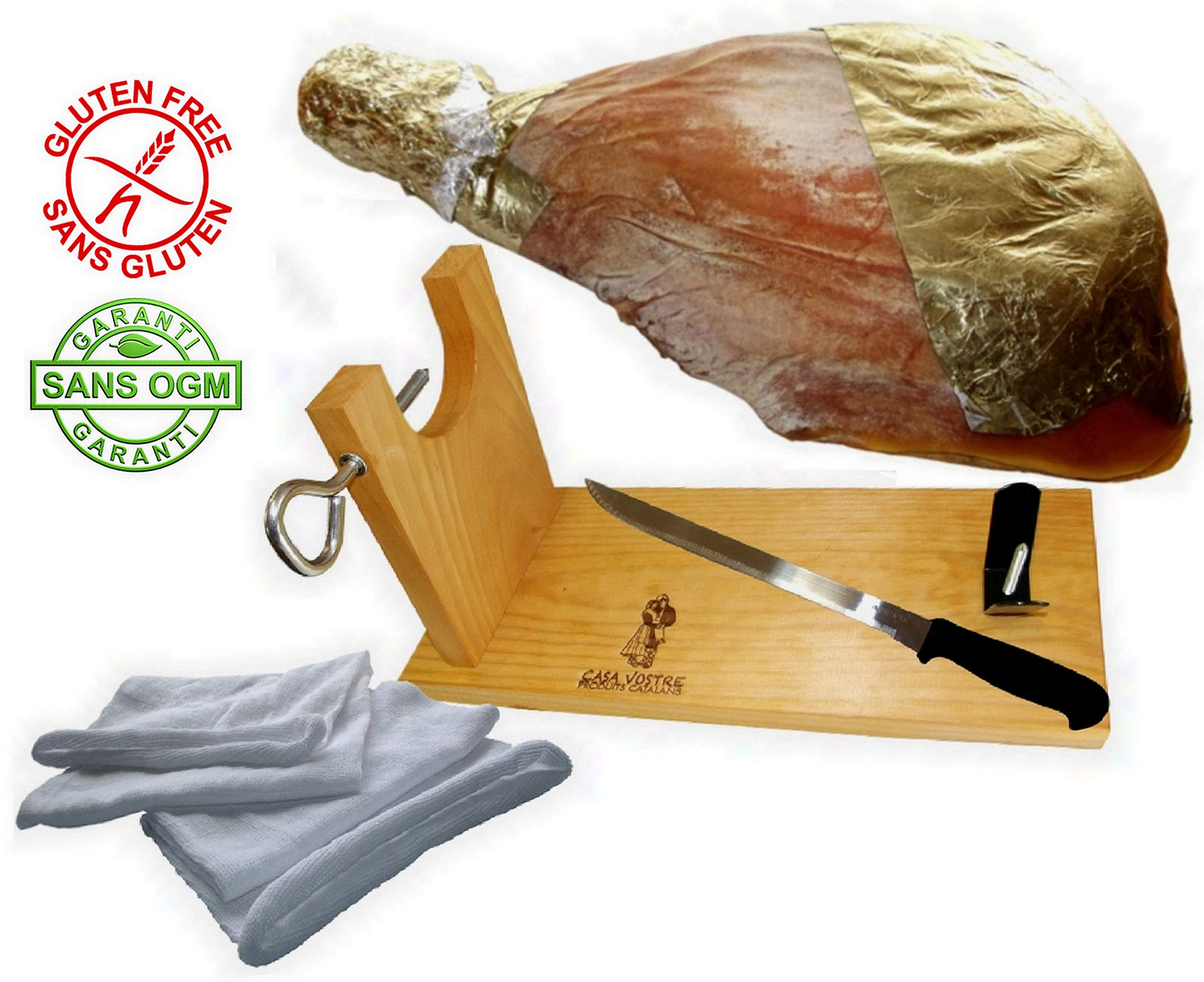 Lot N°67 : JAMBON SERRANO AVEC OS S/PATTE 10 MOIS ENV. 7 KG ET SON SUPPORT