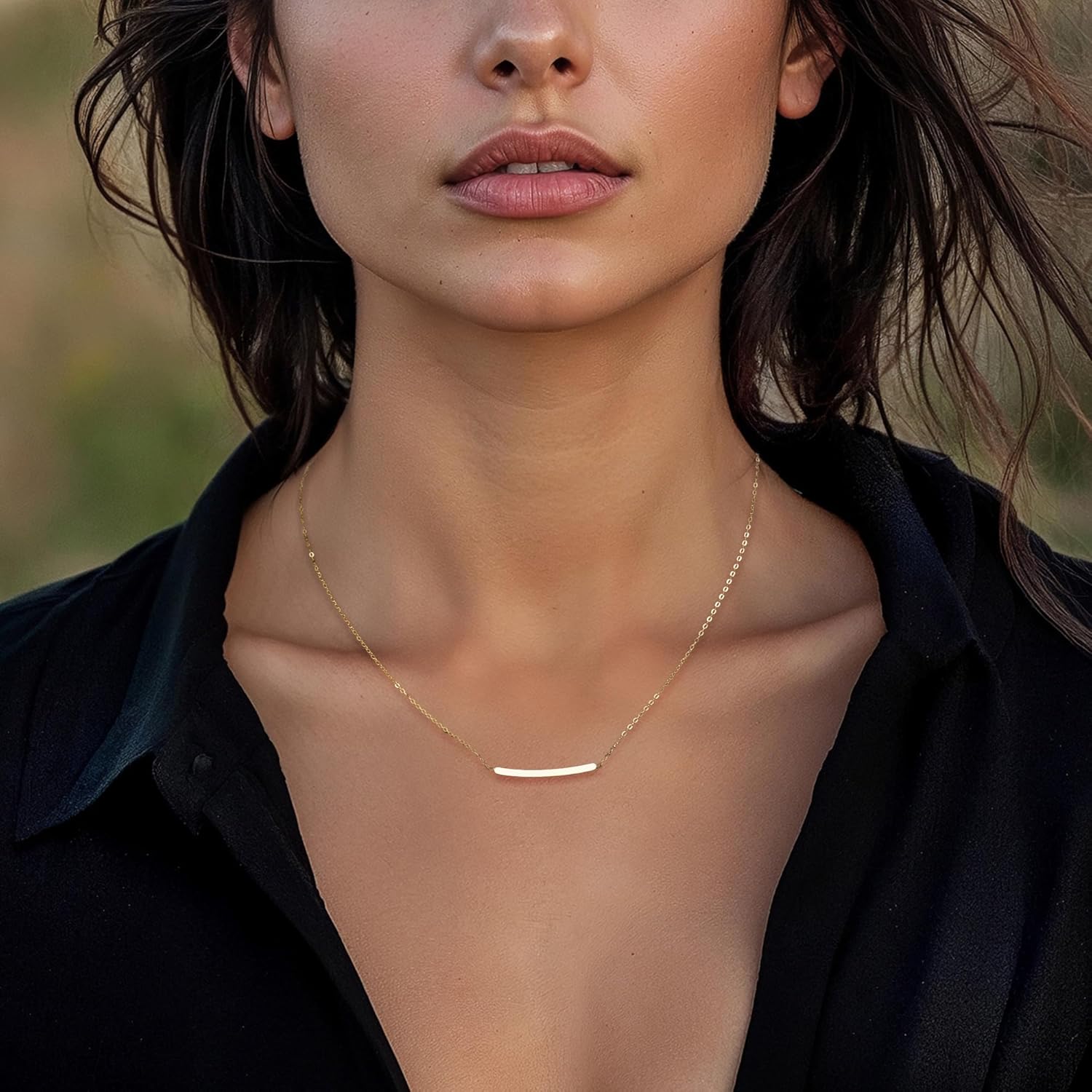 Ross-Simons Italian 10kt Yellow Gold Bar Necklace