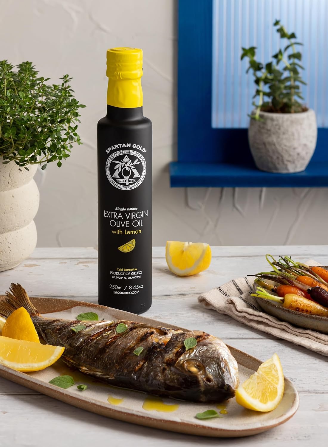 Laconic Foods | Award-Winning Lemon Infused Extra Virgin Olive Oil | Single Estate | 250ml