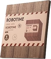ROBOTIME 6-Pack 3mm Walnut Plywood Sheets 12x12" for Laser Cutting, Engraving & DIY Crafts - Premium 1/8" Thin Wood Boards