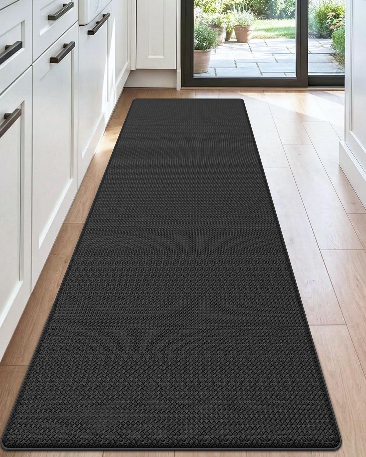 DEXI Kitchen Floor Mat, long black runner