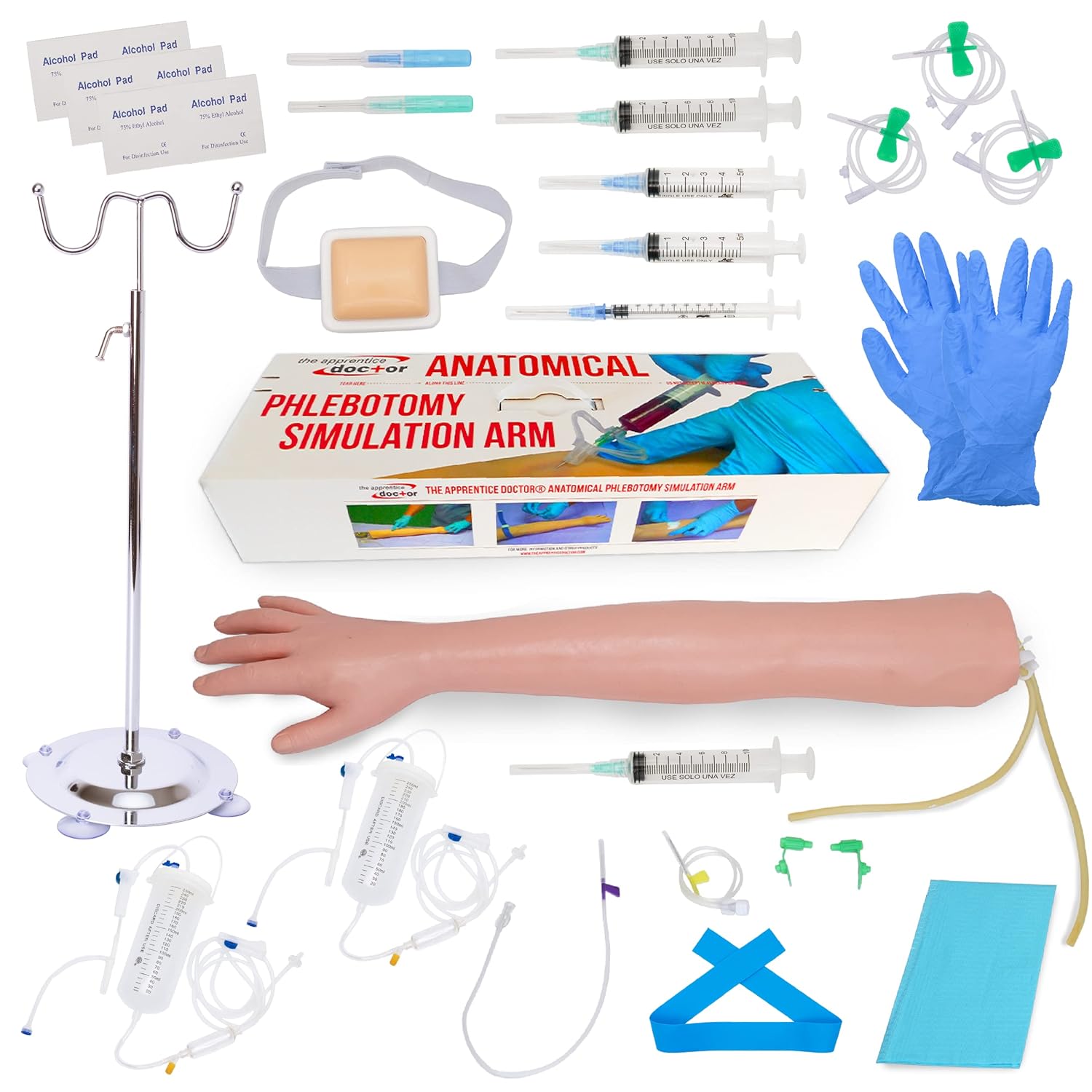 Kit De Práctica De Flebotomía De 39 Piezas - Ideal Para Estudiantes O Profesionales De La Salud