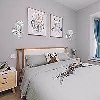 Vista 5 de TISLYCO Juego de dos apliques de pared de cristal, modernos apliques de pared con bola de cristal colgante, lámpara de montaje en pared, lámpara