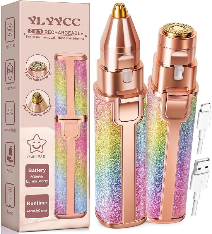 Aparador 2 em 1 para nariz e sobrancelhas YLYYCC Facial Hair Removal-01
