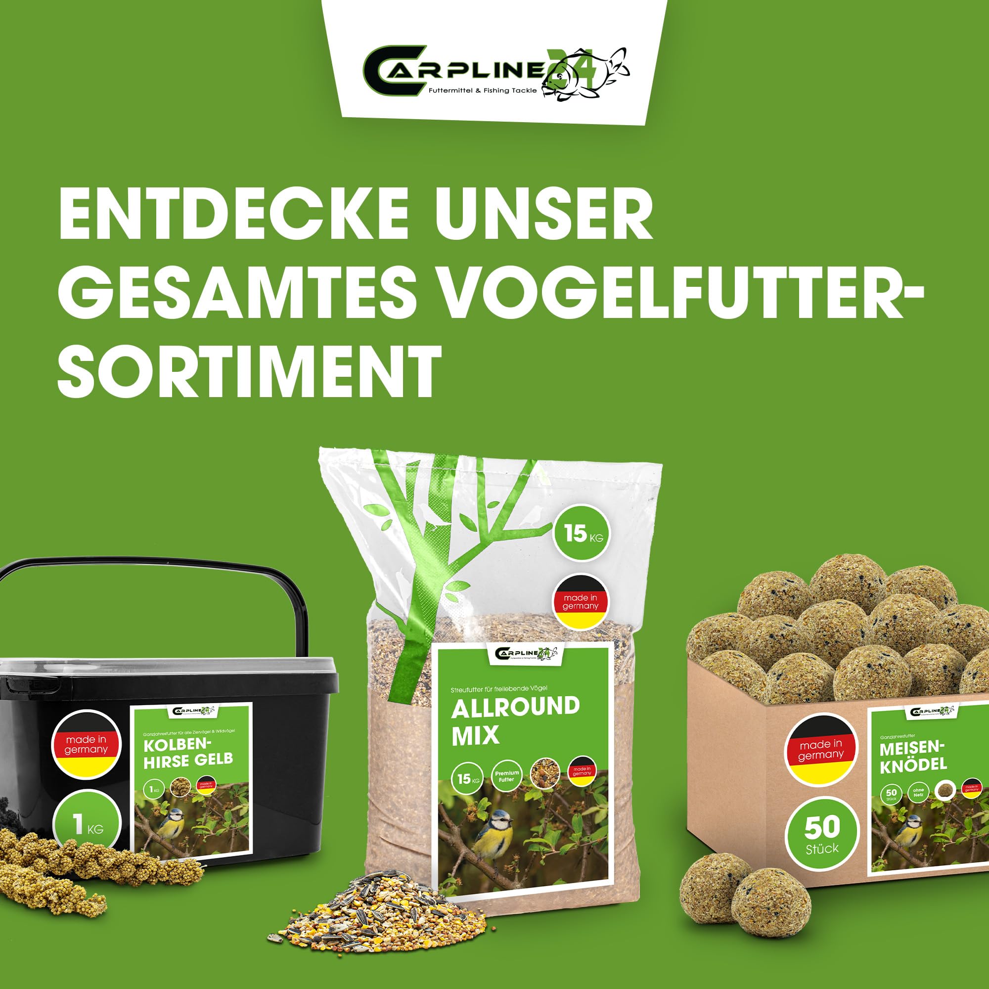 Meisenknödel mit Netz 100 Stück - Vogelfutter für Wildvögel - 9 Kg Wildvogelfutter